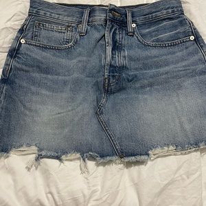 Madewell denim mini skirt